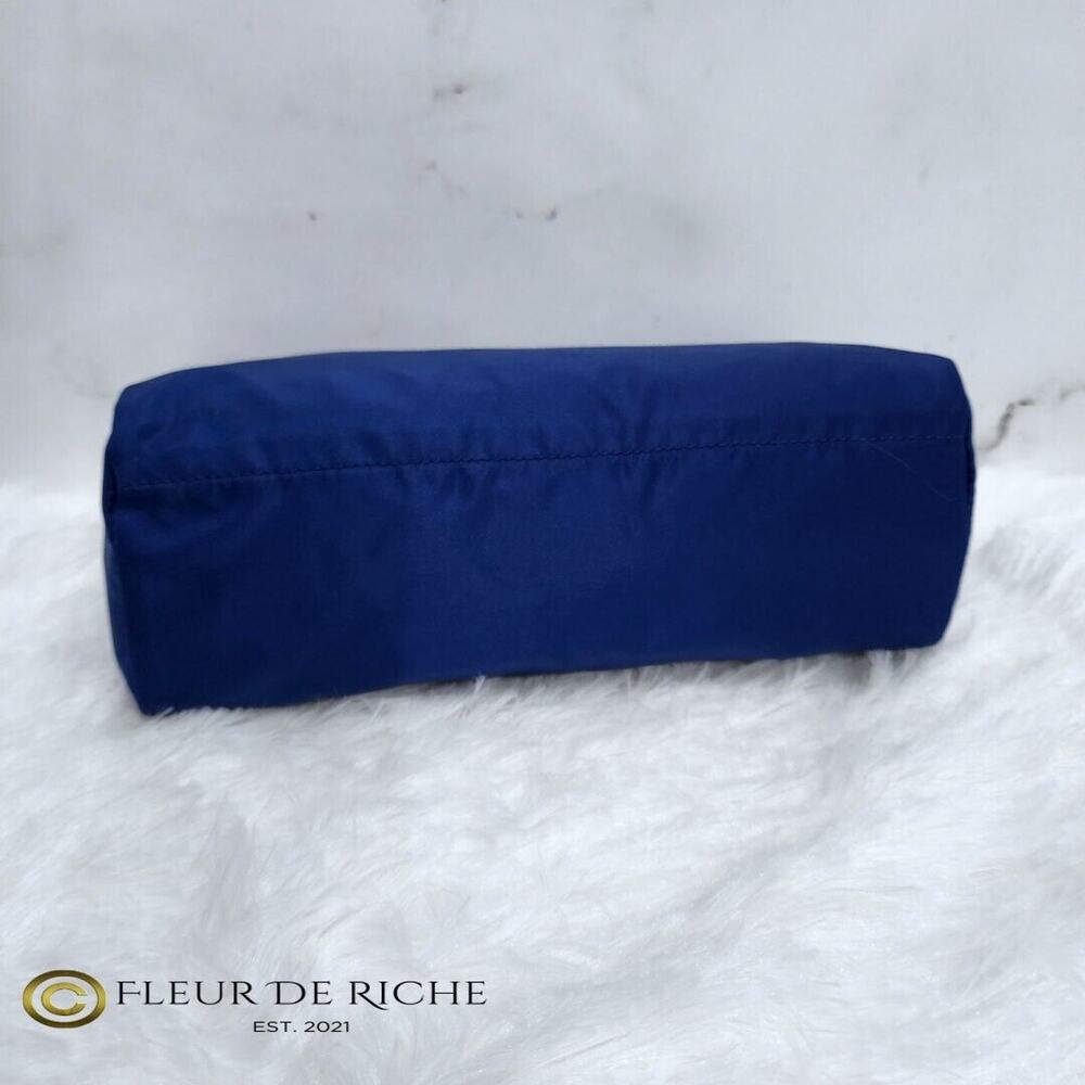 Prada Necessaire Tessuto Nylon Medium Toiletry Clutch Case Blue Bleuette 1NA012 - Picture 5 of 11